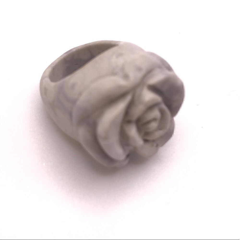 Resin Acrylic Jade Floral Ring